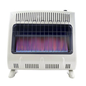 30,000 BTU Vent Free Blue Flame Natural Gas Heater with Thermostat and Blower